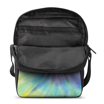 Pastel Spiral Tie Dye Print Rectangular Crossbody Bag