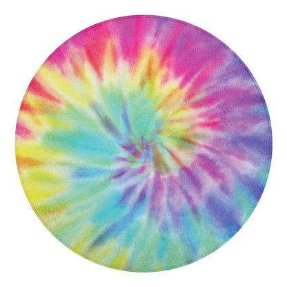 Pastel Spiral Tie Dye Print Round Blanket
