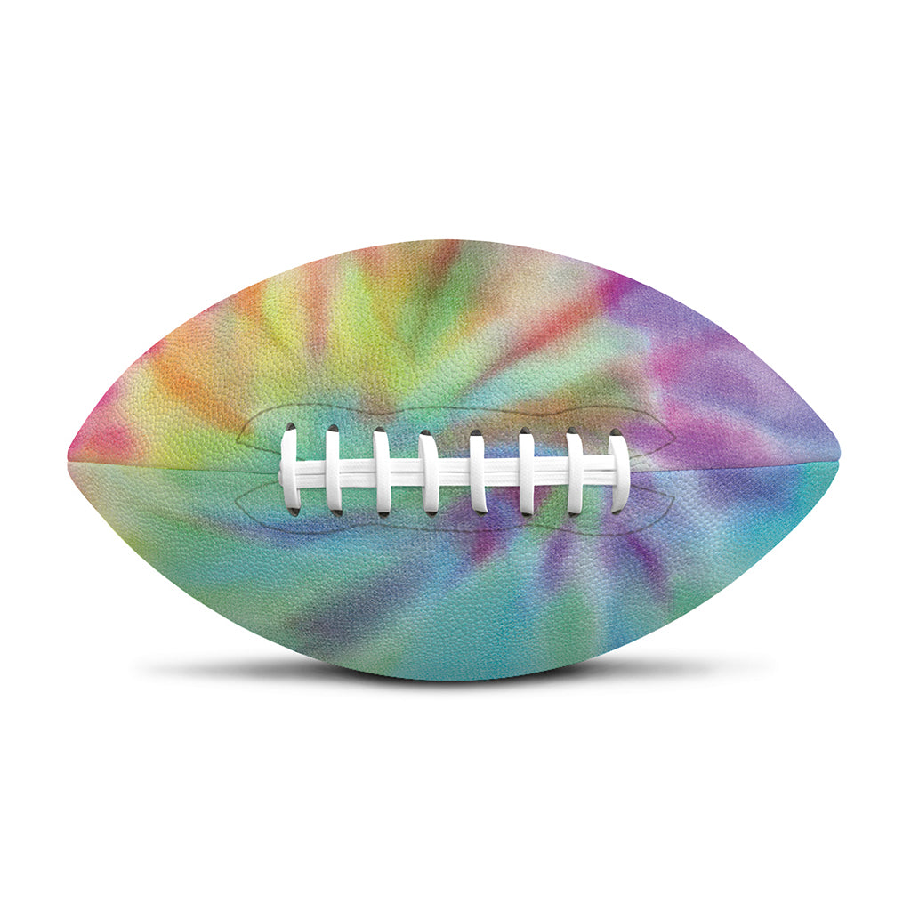 Pastel Spiral Tie Dye Print Rugby Ball