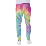 Pastel Spiral Tie Dye Print Scuba Joggers