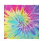 Pastel Spiral Tie Dye Print Silk Bandana