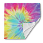 Pastel Spiral Tie Dye Print Silk Bandana
