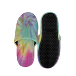 Pastel Spiral Tie Dye Print Slippers