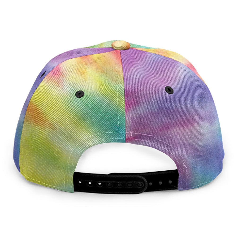 Pastel Spiral Tie Dye Print Snapback Cap