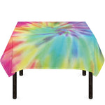 Pastel Spiral Tie Dye Print Tablecloth