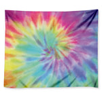 Pastel Spiral Tie Dye Print Tapestry