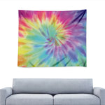 Pastel Spiral Tie Dye Print Tapestry