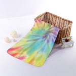 Pastel Spiral Tie Dye Print Towel
