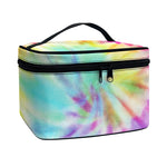 Pastel Spiral Tie Dye Print Travel Makeup Bag