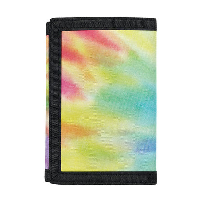 Pastel Spiral Tie Dye Print Trifold Wallet