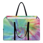 Pastel Spiral Tie Dye Print Utility Tote Bag
