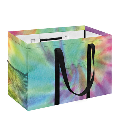 Pastel Spiral Tie Dye Print Utility Tote Bag