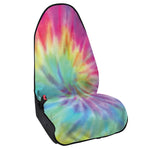 Pastel Spiral Tie Dye Print Waterproof Car Seat Cover