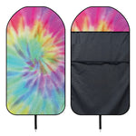 Pastel Spiral Tie Dye Print Waterproof Car Seat Cover