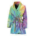 Pastel Spiral Tie Dye Print Women's Bathrobe