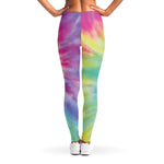 Pastel Spiral Tie Dye Print Women's Leggings