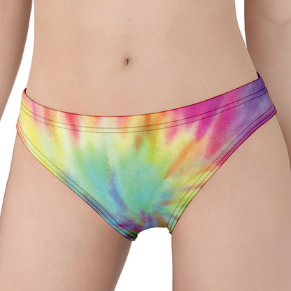 Pastel Spiral Tie Dye Print Women's Panties