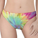 Pastel Spiral Tie Dye Print Women's Thong