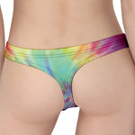 Pastel Spiral Tie Dye Print Women's Thong