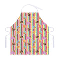 Pastel Striped Cupcake Pattern Print Adjustable Apron