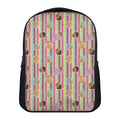 Pastel Striped Cupcake Pattern Print Casual Backpack