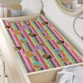 Pastel Striped Cupcake Pattern Print Changing Pad Cover