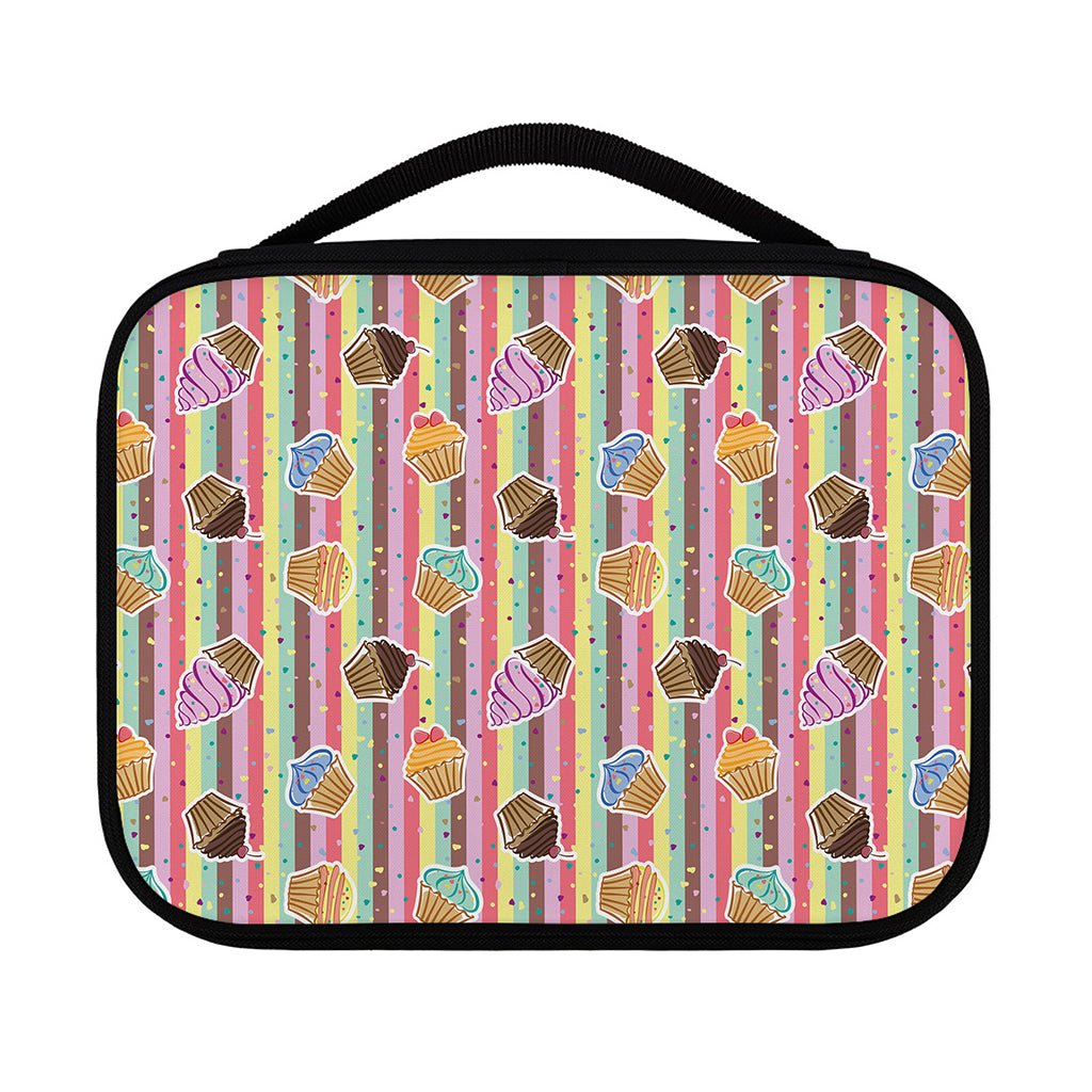 Pastel Striped Cupcake Pattern Print Classic Bible Case