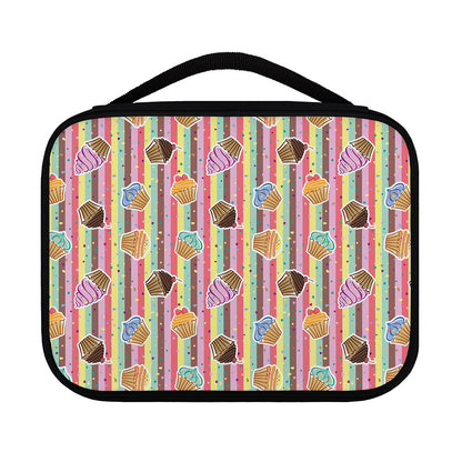 Pastel Striped Cupcake Pattern Print Classic Bible Case