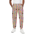 Pastel Striped Cupcake Pattern Print Cotton Sweatpants
