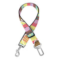 Pastel Striped Cupcake Pattern Print Dog Seat Belt