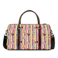 Pastel Striped Cupcake Pattern Print Duffel Bag