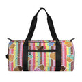 Pastel Striped Cupcake Pattern Print Gym Bag