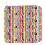 Pastel Striped Cupcake Pattern Print Hand Towel