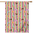 Pastel Striped Cupcake Pattern Print House Flag