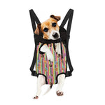 Pastel Striped Cupcake Pattern Print Pet Carrier Backpack