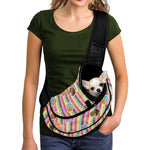 Pastel Striped Cupcake Pattern Print Pet Sling Carrier