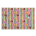 Pastel Striped Cupcake Pattern Print Placemat