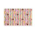 Pastel Striped Cupcake Pattern Print Polyester Flag
