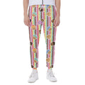 Pastel Striped Cupcake Pattern Print Joggers