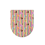 Pastel Striped Cupcake Pattern Print Toilet Lid Cover