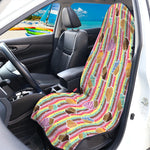 Pastel Striped Cupcake Pattern Print Waterproof Car Seat Cover