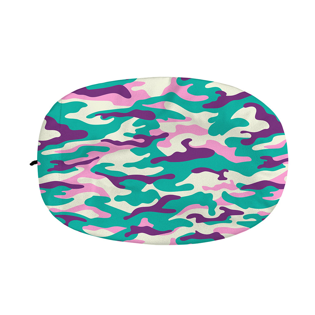 Pastel Teal And Purple Camouflage Print Car Side Mirror Covers