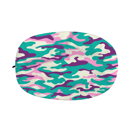 Pastel Teal And Purple Camouflage Print Car Side Mirror Covers
