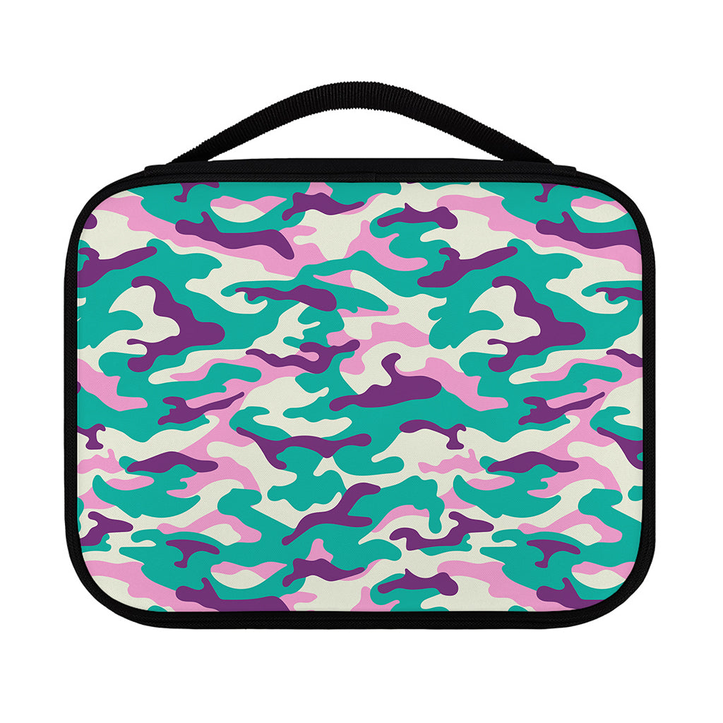 Pastel Teal And Purple Camouflage Print Classic Bible Case