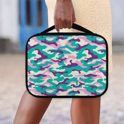 Pastel Teal And Purple Camouflage Print Classic Bible Case