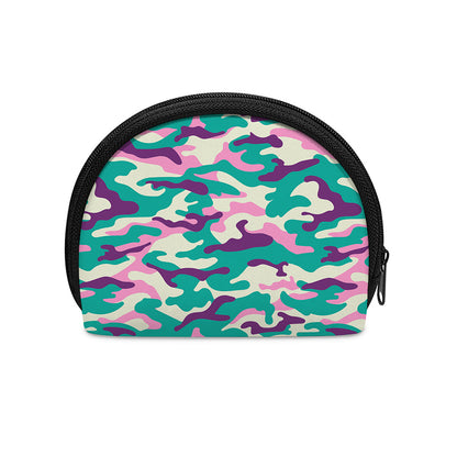 Pastel Teal And Purple Camouflage Print Coin Purse