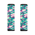 Pastel Teal And Purple Camouflage Print Handle Covers