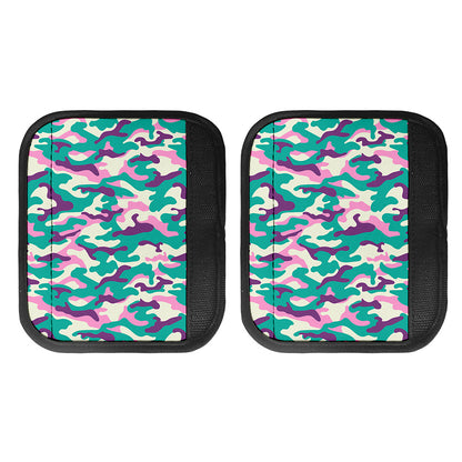 Pastel Teal And Purple Camouflage Print Handle Covers