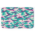 Pastel Teal And Purple Camouflage Print Indoor Door Mat