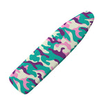 Pastel Teal And Purple Camouflage Print Ironing Board Cover